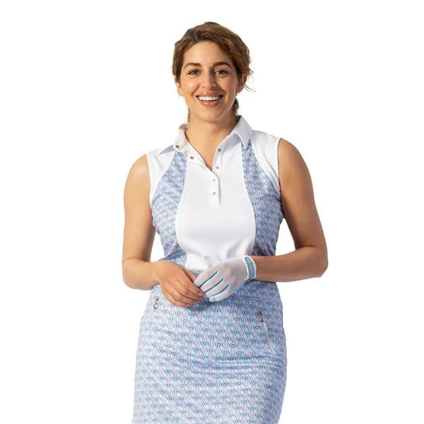 Daily Sports Ladies Ventura Sleeveless Polo Shirt White 5 Daily Sports Ladies Ventura Sleeveless Polo Shirt White - Image 3