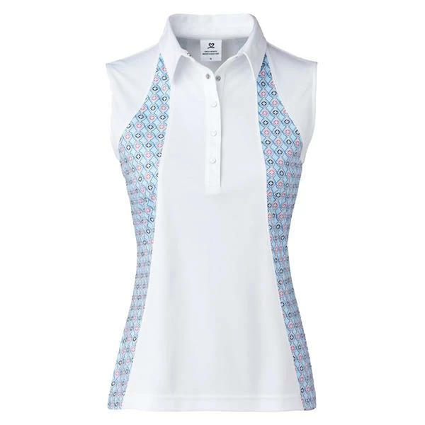 Daily Sports Ladies Ventura Sleeveless Polo Shirt White 3 Daily Sports Ladies Ventura Sleeveless Polo Shirt White