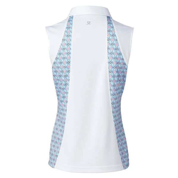 Daily Sports Ladies Ventura Sleeveless Polo Shirt White 4 Daily Sports Ladies Ventura Sleeveless Polo Shirt White - Image 2