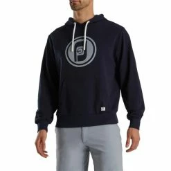 FootJoy Gents Heritage Hoodie Navy -Cheap Footwear Store P 27695FJGENTSHERITAGEHOODIENAVY 2 L