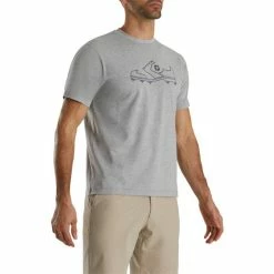 FootJoy Gents Heritage T-Shirt Grey -Cheap Footwear Store P 27705FJGENTSHERITAGETSHIRTGREY 2 L