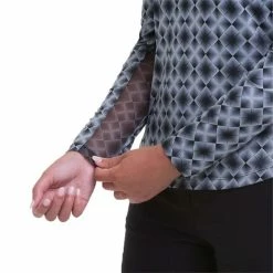 EPNY Ladies Long Sleeve Argyle Optical Zip Mock Black -Cheap Footwear Store P 5020NJBXEPNYMOCKBLACK003LADIES 2 L