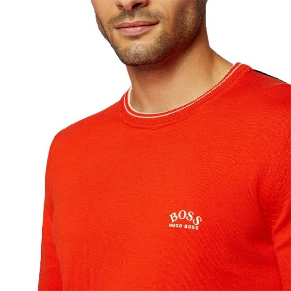 Boss Gents Ritom Crew Neck Sweater Bright Orange 7 Boss Gents Ritom Crew Neck Sweater Bright Orange - Image 5