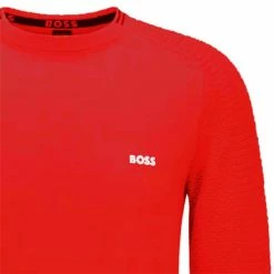 Boss Gents Ronard Organic-Cotton Logo Sweater Medium Red -Cheap Footwear Store P 50468130BOSSSWEATERMEDIUMREDGENTS 1 L