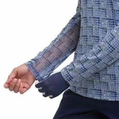 EPNY Ladies Long Sleeve Geometric Print Zip Mock Inky Multi -Cheap Footwear Store P 5222NLBXEPNYMOCKINKYMULTILADIES 2 L