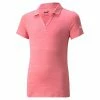 Puma Junior - Girls Cloudspun Free Polo Shirt Rapture Rose Heather -Cheap Footwear Store P 530673PUMASHIRTRAPTURROSEHEATHERGIRLS L