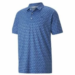 Puma Gents MATTR Carts Polo Shirt Mazarine Blue - Placid Blue
