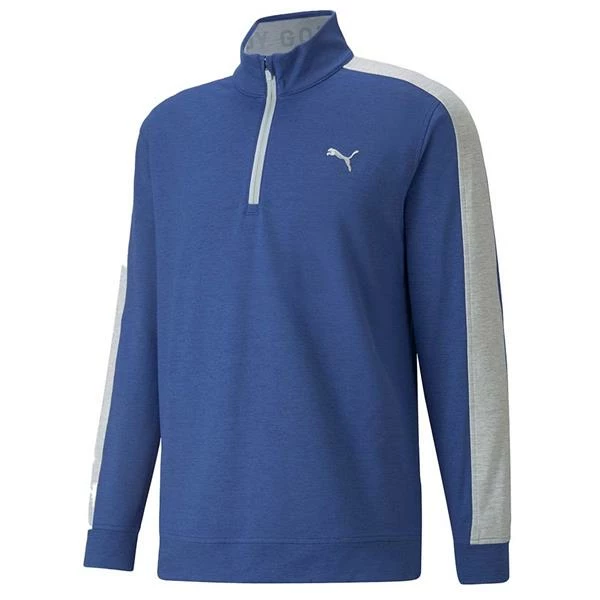 Puma Gents Cloudspun T7 1/4 Zip Top Blue - Grey 3 Puma Gents Cloudspun T7 1/4 Zip Top Blue - Grey