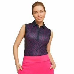 Puma Ladies Cloudspun Whitewater Sleeveless Polo Shirt Navy Blazer - Orchid Shadow 10 Puma Ladies Cloudspun Whitewater Sleeveless Polo Shirt Navy Blazer - Orchid Shadow -Cheap Footwear Store P 537490PUMASHIRTNAVYBLAZERORCHIDSHADOWLADIES 2 L
