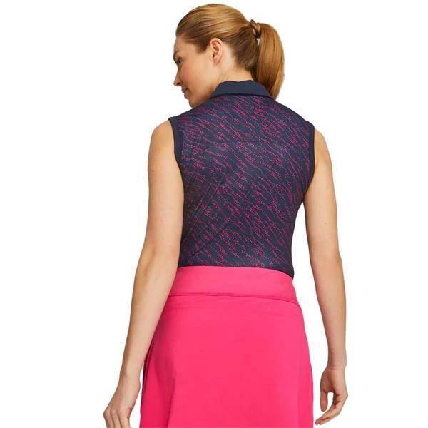 Puma Ladies Cloudspun Whitewater Sleeveless Polo Shirt Navy Blazer - Orchid Shadow 6 Puma Ladies Cloudspun Whitewater Sleeveless Polo Shirt Navy Blazer - Orchid Shadow - Image 4