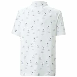 Puma Junior - Boys Cloudspun Horizons Polo Shirt Bright White - Heartfelt -Cheap Footwear Store P 539780PUMASHIRTBRIGHTWHITEHEARTFELTBOYS 1 L