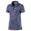 Puma Junior - Girls Floral Polo Shirt Youths Majesty -Cheap Footwear Store P 576195PUMASHIRTYOUTHSMAJESTYGIRLS L