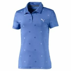 Puma Girls Ditsy Polo Shirt Ultramarine