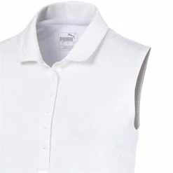 Puma Ladies Sleeveless Rotation Polo Bright White -Cheap Footwear Store P 595823PUMALADIESSLROTATIONPOLOBRIGHTWHITE 1 L