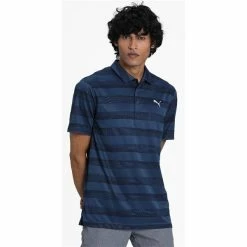 Puma Gents Alt Stripe Polo Dark Denim -Cheap Footwear Store P 597123PUMAGENTSALTSTRIPEPOLODARKDENIM 3 L