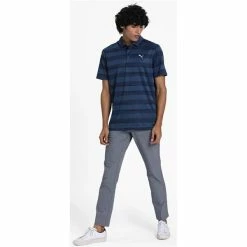 Puma Gents Alt Stripe Polo Dark Denim -Cheap Footwear Store P 597123PUMAGENTSALTSTRIPEPOLODARKDENIM 5 L