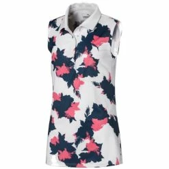Puma Girls Floral Sleeveless Polo Dark Denim