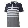 Puma Gents MATTR One Way Polo Shirt Navy Blazer - High Rise -Cheap Footwear Store P 599115PUMAGENTSMATTRONEWAYPOLONAVYGREY L