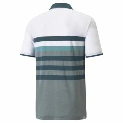 Puma Gents MATTR One Way Polo Shirt Bright White - High Rise -Cheap Footwear Store P 599115PUMASHIRTWHITEHIGHRISEGENTS 1 L