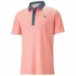Puma Gents Gamer Polo Shirt Flamingo Pink - Evening Sky