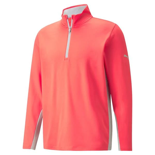 Puma Gents Gamer ¼ Zip Golf Sweatshirt Coral 3 Puma Gents Gamer ¼ Zip Golf Sweatshirt Coral