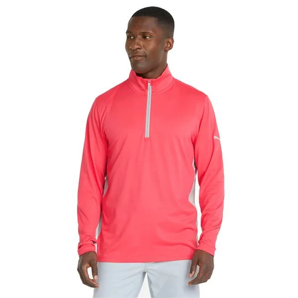 Puma Gents Gamer ¼ Zip Golf Sweatshirt Coral 5 Puma Gents Gamer ¼ Zip Golf Sweatshirt Coral - Image 3