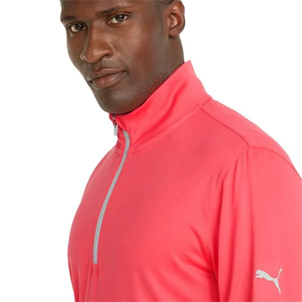 Puma Gents Gamer ¼ Zip Golf Sweatshirt Coral 8 Puma Gents Gamer ¼ Zip Golf Sweatshirt Coral - Image 6