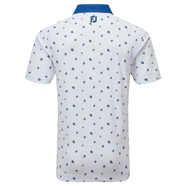 FootJoy Gents Scattered Floral Print Polo Shirt White Twilight 4 FootJoy Gents Scattered Floral Print Polo Shirt White Twilight - Image 2