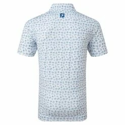 FootJoy Gents Travel Print Lisle Polo Shirt White - Twilight -Cheap Footwear Store P 80048FOOTJOYSHIRTWHITETWILIGHTGENTS 1 L