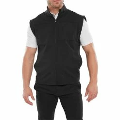 FootJoy Gents Ottoman Knit Vest Black 9 FootJoy Gents Ottoman Knit Vest Black -Cheap Footwear Store P 80064FOOTJOYVESTBLACKGENTS 2 L