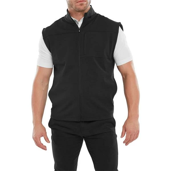 FootJoy Gents Ottoman Knit Vest Black 5 FootJoy Gents Ottoman Knit Vest Black - Image 3