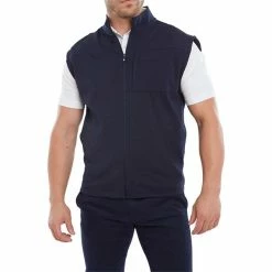 FootJoy Gents Ottoman Knit Vest Navy -Cheap Footwear Store P 80065FOOTJOYVESTNAVYGENTS 2 L