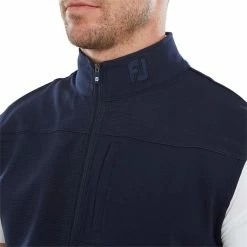 FootJoy Gents Ottoman Knit Vest Navy -Cheap Footwear Store P 80065FOOTJOYVESTNAVYGENTS 4 L