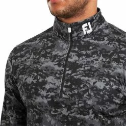 FootJoy Gents Cloud Camo Print Midlayer Black -Cheap Footwear Store P 80110FOOTJOYMIDLAYERBLACKGENTS 4 L