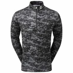 FootJoy Gents Cloud Camo Print Midlayer Black