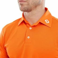 FootJoy Gents Stretch Pique Solid Polo Shirt Orange 11 FootJoy Gents Stretch Pique Solid Polo Shirt Orange -Cheap Footwear Store P 80131FOOTJOYSHIRTORANGEGENTS 4 L