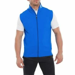FootJoy Gents Full-Zip Knit Vest Cobalt -Cheap Footwear Store P 80157FOOTJOYVESTCOBALTGENTS 2 L
