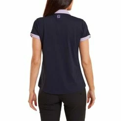 FootJoy Ladies Colour Block Pique Polo Shirt Navy -Cheap Footwear Store P 80170FOOTJOYSHIRTNAVYLADIES 3 L
