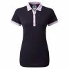 FootJoy Ladies Colour Block Pique Polo Shirt Navy -Cheap Footwear Store P 80170FOOTJOYSHIRTNAVYLADIES L