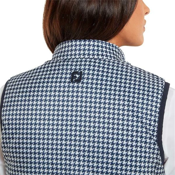FootJoy Ladies Reversible Insulated Vest White - Navy - Houndstooth 7 FootJoy Ladies Reversible Insulated Vest White - Navy - Houndstooth - Image 5