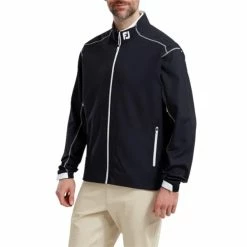 FootJoy Gents Full Zip Windshirt Navy - White -Cheap Footwear Store P 84496FJGENTSFULLZIPWINDSHIRTNAVYWHITE 2 L