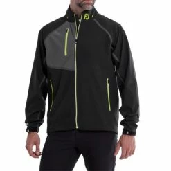 FootJoy Gents Hydro Tour Waterproof Jacket Black - Charcoal - Lime -Cheap Footwear Store P 87971FJGENTSHYDROTOURWPJACKETBLACKCHARLIME 2 L