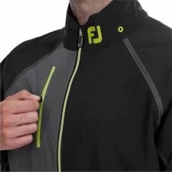 FootJoy Gents Hydro Tour Waterproof Jacket Black - Charcoal - Lime -Cheap Footwear Store P 87971FJGENTSHYDROTOURWPJACKETBLACKCHARLIME 3 L