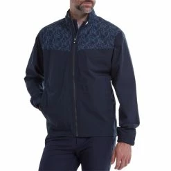 FootJoy Gents HydroLite Waterproof Jacket Navy - Marble Print -Cheap Footwear Store P 87975FJGENTSHYDROLITEWPJACKETNAVYMARBLEPRINT 2 L