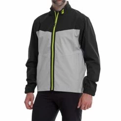 FootJoy Gents HydroLite Waterproof Jacket Black - Grey - Lime -Cheap Footwear Store P 87976FJGENTSHYDROLITEJACKETBLACKGREYLIME 2 L