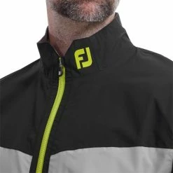 FootJoy Gents HydroLite Waterproof Jacket Black - Grey - Lime -Cheap Footwear Store P 87976FJGENTSHYDROLITEJACKETBLACKGREYLIME 4 L