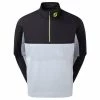 FootJoy Gents HydroKnit Waterproof Half Zip Black - Grey - Lime -Cheap Footwear Store P 87981FJGENTSHYDROKNITWPHALFZIPBLACKGREY L