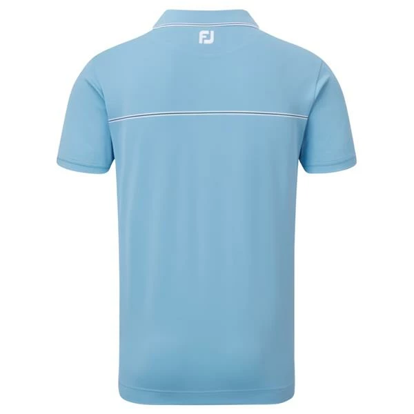 FootJoy Gents Small Details Pique Shirt Blue 4 FootJoy Gents Small Details Pique Shirt Blue - Image 2
