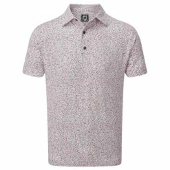 FootJoy Gents Granite Print Lisle Shirt White