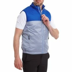 FootJoy Gents Lightweight Thermal Vest Grey - Royal -Cheap Footwear Store P 88435FJGENTSLWTHERMALVESTGREYROYAL 2 L